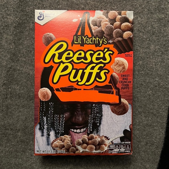 LIL YACHTY x REESE'S PUFFS 2021 Unopened Cereal Boxes Lot Right Half Of Poster - Picture 5 of 7